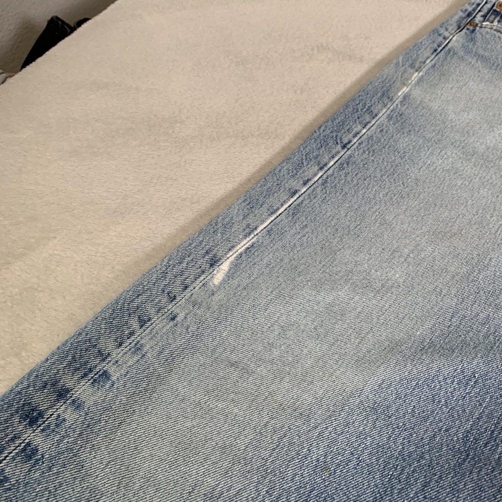 Vintage Levis 501xx Jeans Mens 35x33(Tag 38x36) Blue Light Straight USA Made 90s - Picture 3 of 16
